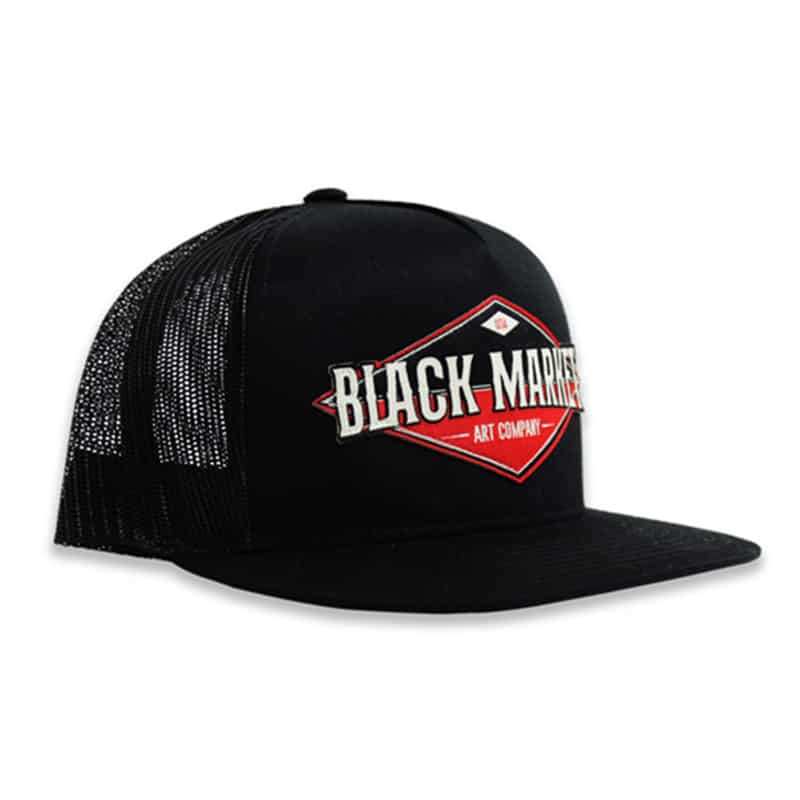 Black Market Art Company Diamond Trucker Hat Print - Black Market Art Company - Flyclothing LLC