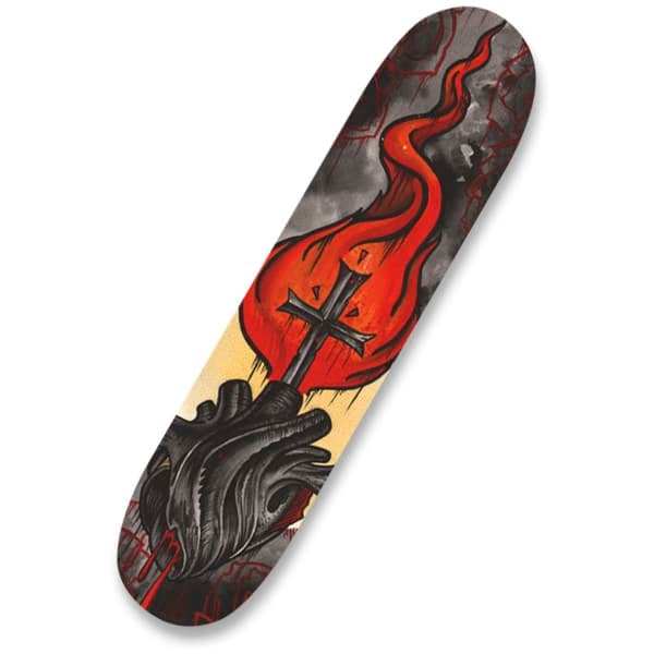 Black Market Art Company Black Heart & Skate Deck Print - Black Market Art Company - Flyclothing LLC