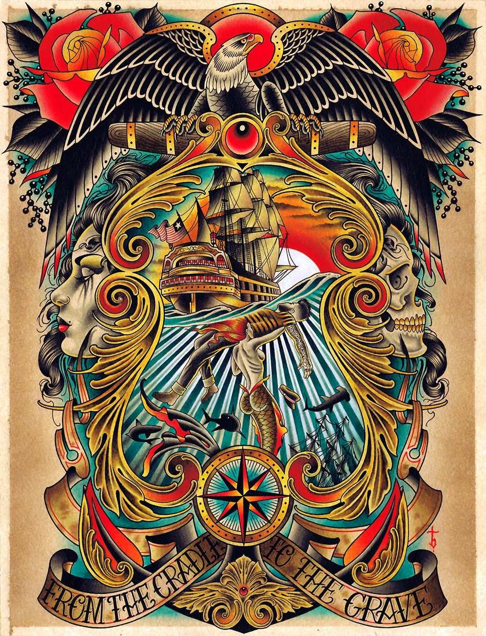 Black Market Art Company Cradle to the Grave Print - Black Market Art Company - Flyclothing LLC