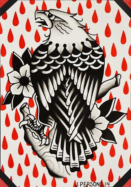 Black Market Art Company Eagle Rain Print - Black Market Art Company - Flyclothing LLC