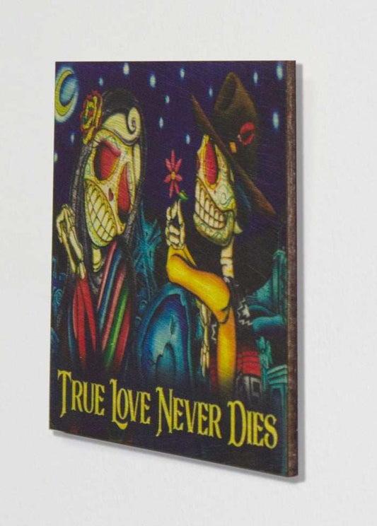 Black Market Art Company True Love Never Dies & Wood Hanging Wall Art Print - Black Market Art Company - Flyclothing LLC