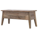 Solid Wood Lid Up Storage Bench - Artisan Furniture - Flyclothing LLC