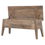 Solid Wood Lid Up Storage Bench - Artisan Furniture - Flyclothing LLC