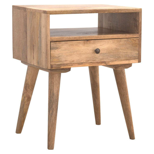 Modern Bedside with Open Slot - Artisan Furniture - Flyclothing LLC