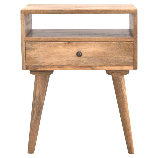 Modern Bedside with Open Slot - Artisan Furniture - Flyclothing LLC