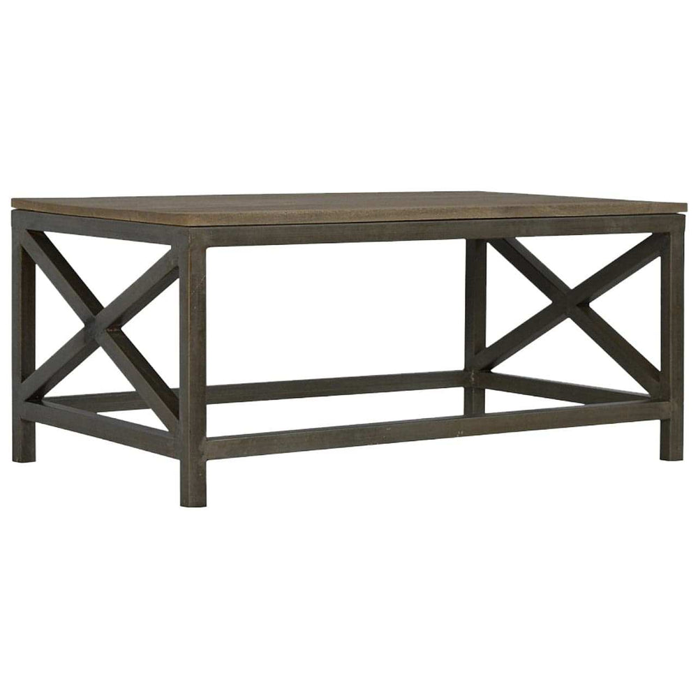 Industrial Cross Metal Coffee Table - Artisan Furniture - Flyclothing LLC