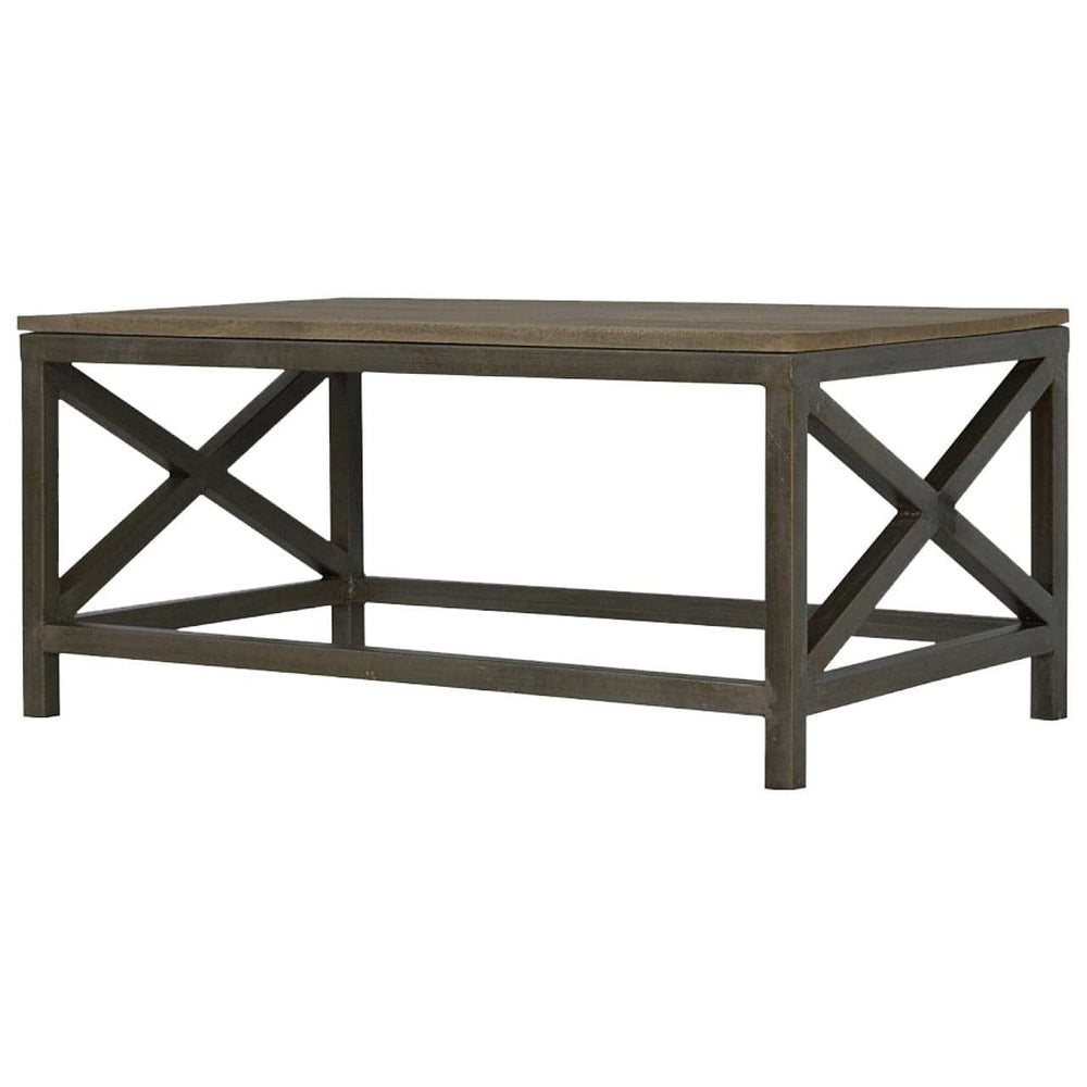 Industrial Cross Metal Coffee Table - Artisan Furniture - Flyclothing LLC