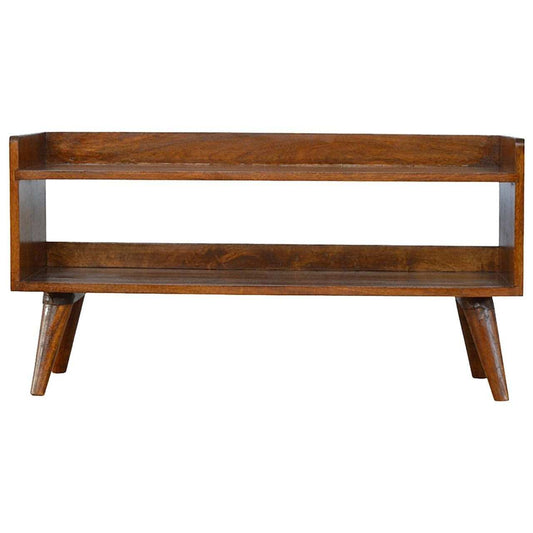 Chestnut Nordic Storage Bench - Artisan Furniture - Flyclothing LLC