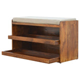 Mud Linen Pull out Shoe Bench - Artisan Furniture - Flyclothing LLC