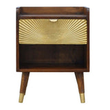 Manila Gold One Drawer Bedside - Artisan Furniture - Flyclothing LLC