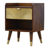 Manila Gold One Drawer Bedside - Artisan Furniture - Flyclothing LLC