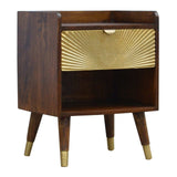 Manila Gold One Drawer Bedside - Artisan Furniture - Flyclothing LLC