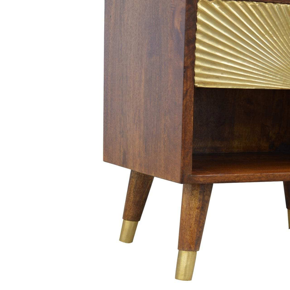 Manila Gold One Drawer Bedside - Artisan Furniture - Flyclothing LLC