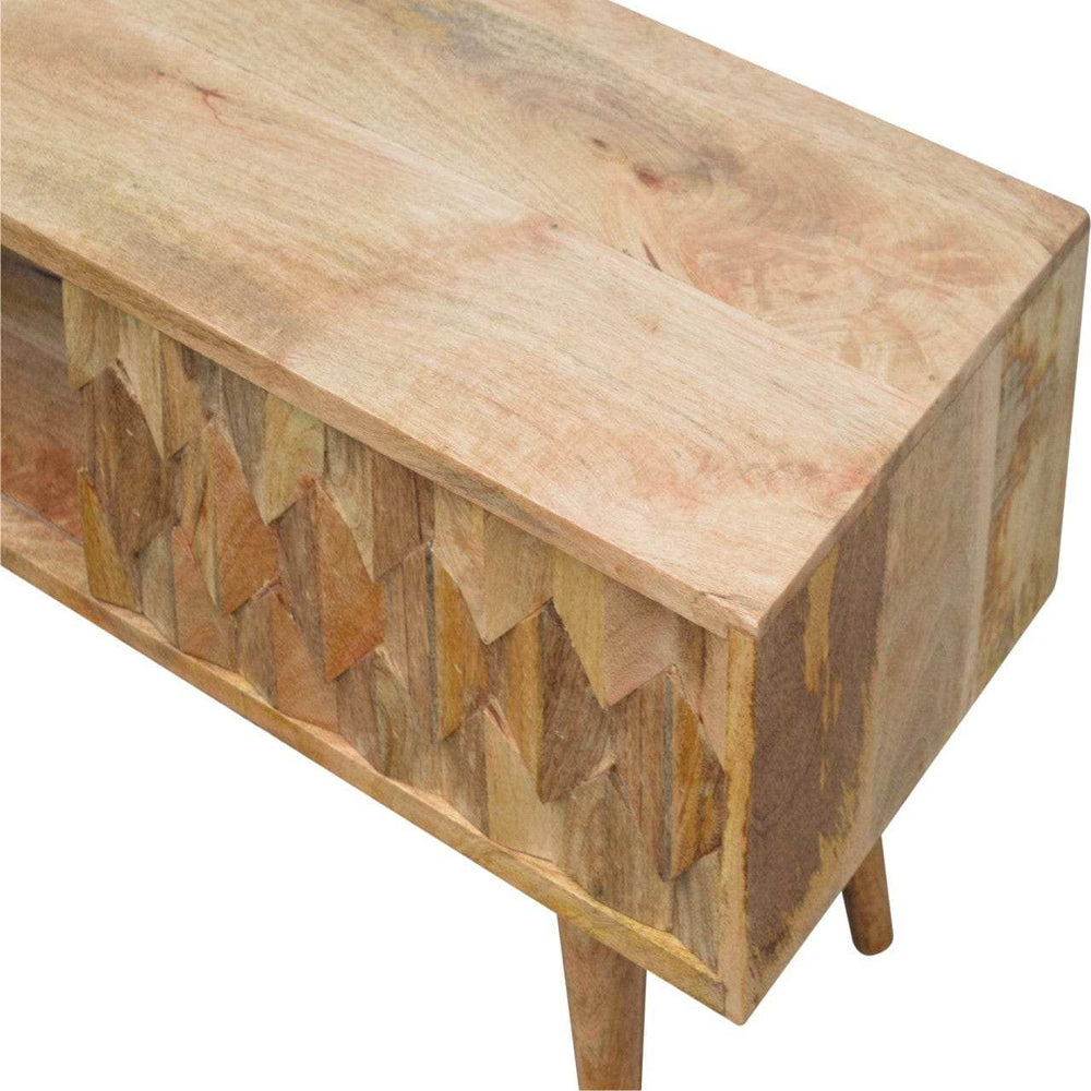 Pineapple Carve Sliding Media Unit - Artisan Furniture - Flyclothing LLC