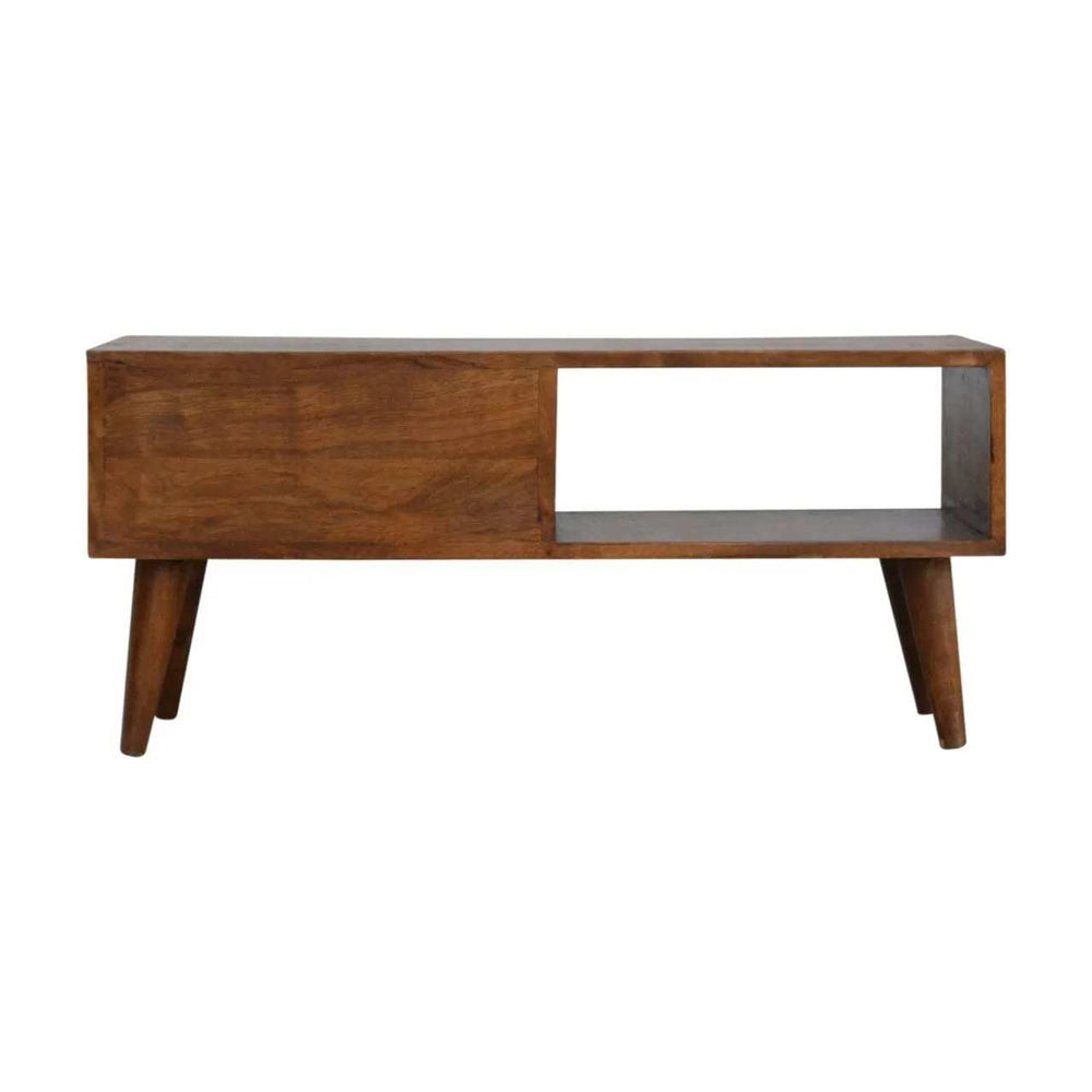 Chestnut Prism Sliding Media Unit - Artisan Furniture - Flyclothing LLC