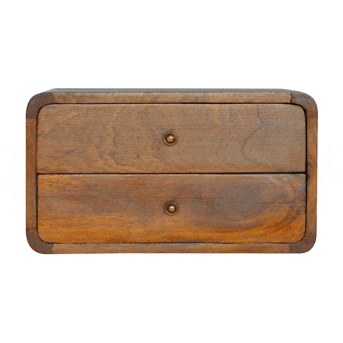 Floating Curved Chestnut Bedside - Artisan Furniture - Flyclothing LLC