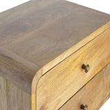 Oak-ish 2 Drawer Floating Bedside - Artisan Furniture - Flyclothing LLC