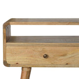 Curved Oak-ish Console Table - Artisan Furniture - Flyclothing LLC