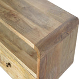 Curved Oak-ish Console Table - Artisan Furniture - Flyclothing LLC