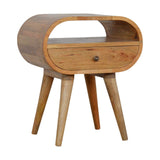Circular Open Slot Bedside - Artisan Furniture - Flyclothing LLC