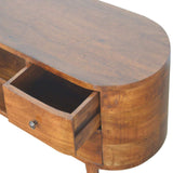 Chestnut Rounded Entertainment Unit - Artisan Furniture - Flyclothing LLC