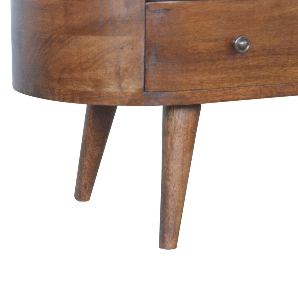 Chestnut Rounded Entertainment Unit - Artisan Furniture - Flyclothing LLC