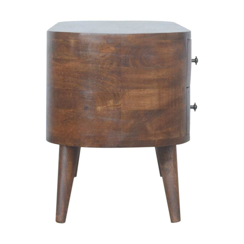 Chestnut Rounded Entertainment Unit - Artisan Furniture - Flyclothing LLC