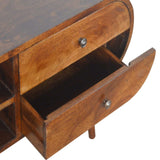 Chestnut Circular Media Unit - Artisan Furniture - Flyclothing LLC