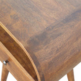 Chestnut Circular Open Bedside - Artisan Furniture - Flyclothing LLC