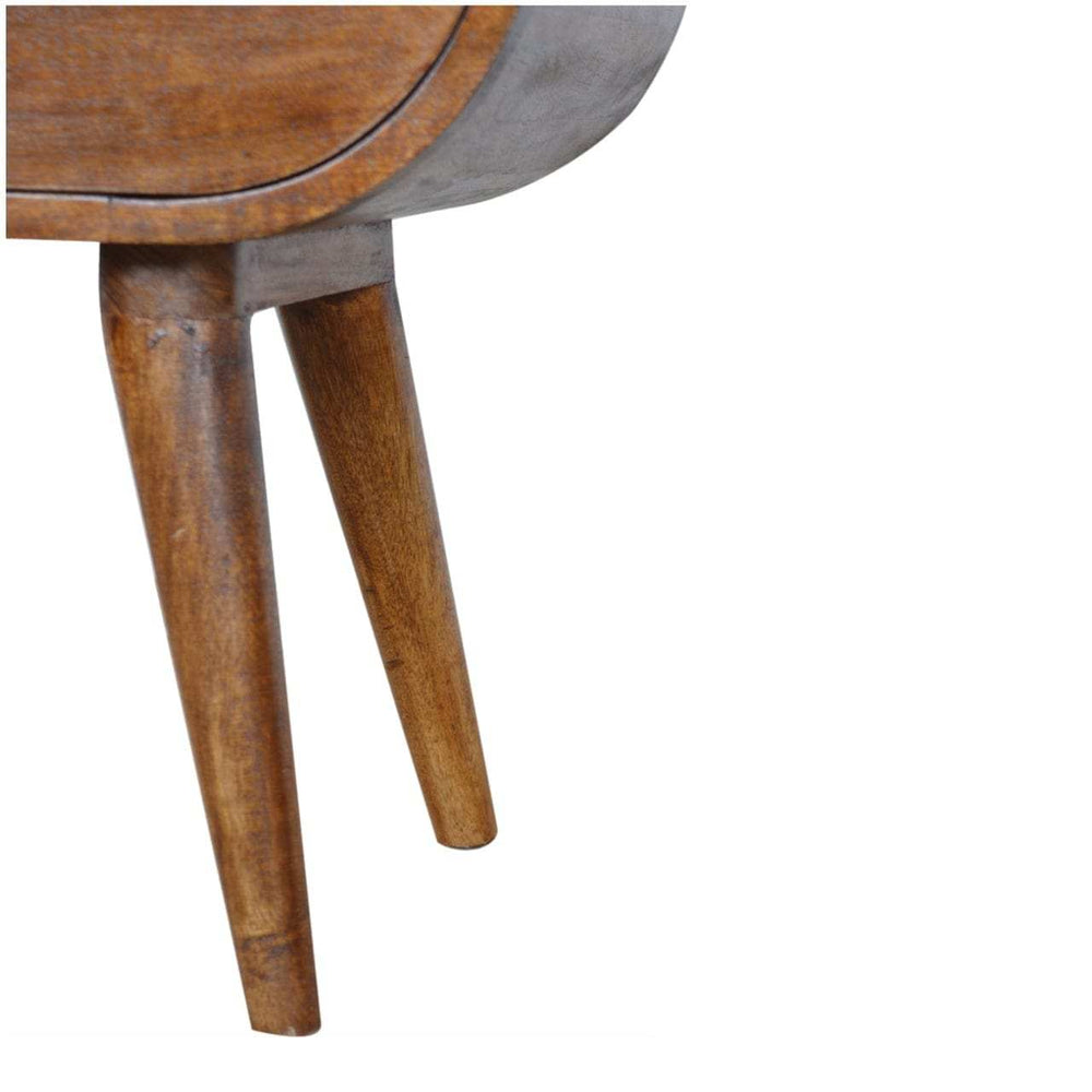 Chestnut Circular Open Bedside - Artisan Furniture - Flyclothing LLC