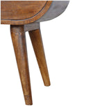 Chestnut Circular Open Bedside - Artisan Furniture - Flyclothing LLC