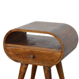 Chestnut Circular Open Bedside - Artisan Furniture - Flyclothing LLC