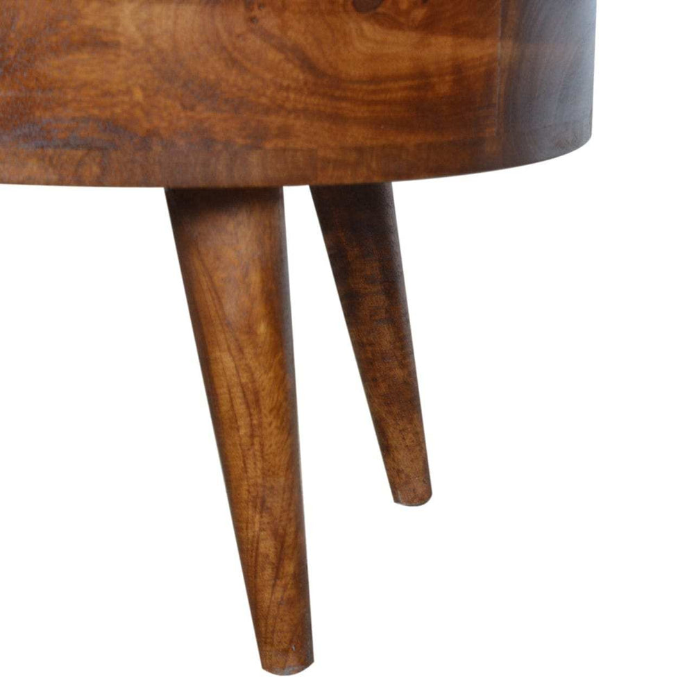 Chestnut Rounded Coffee Table - Artisan Furniture - Flyclothing LLC