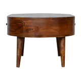 Chestnut Rounded Coffee Table - Artisan Furniture - Flyclothing LLC