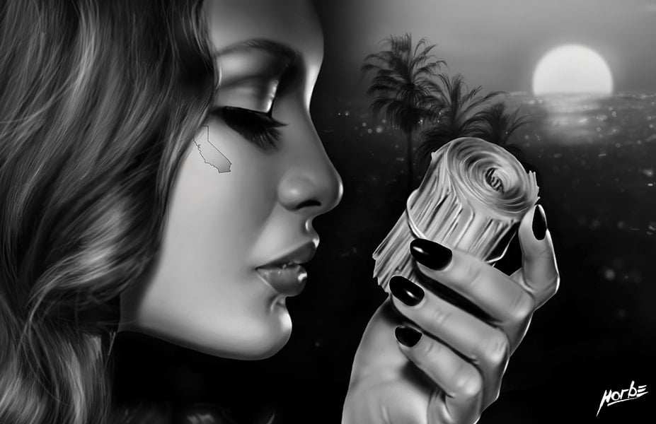 Black Market Art Company Money Roll Print - Black Market Art Company - Flyclothing LLC