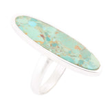 Pueblo Blue Turquoise and Sterling Silver Oval Ring - Barse Jewelry - Flyclothing LLC