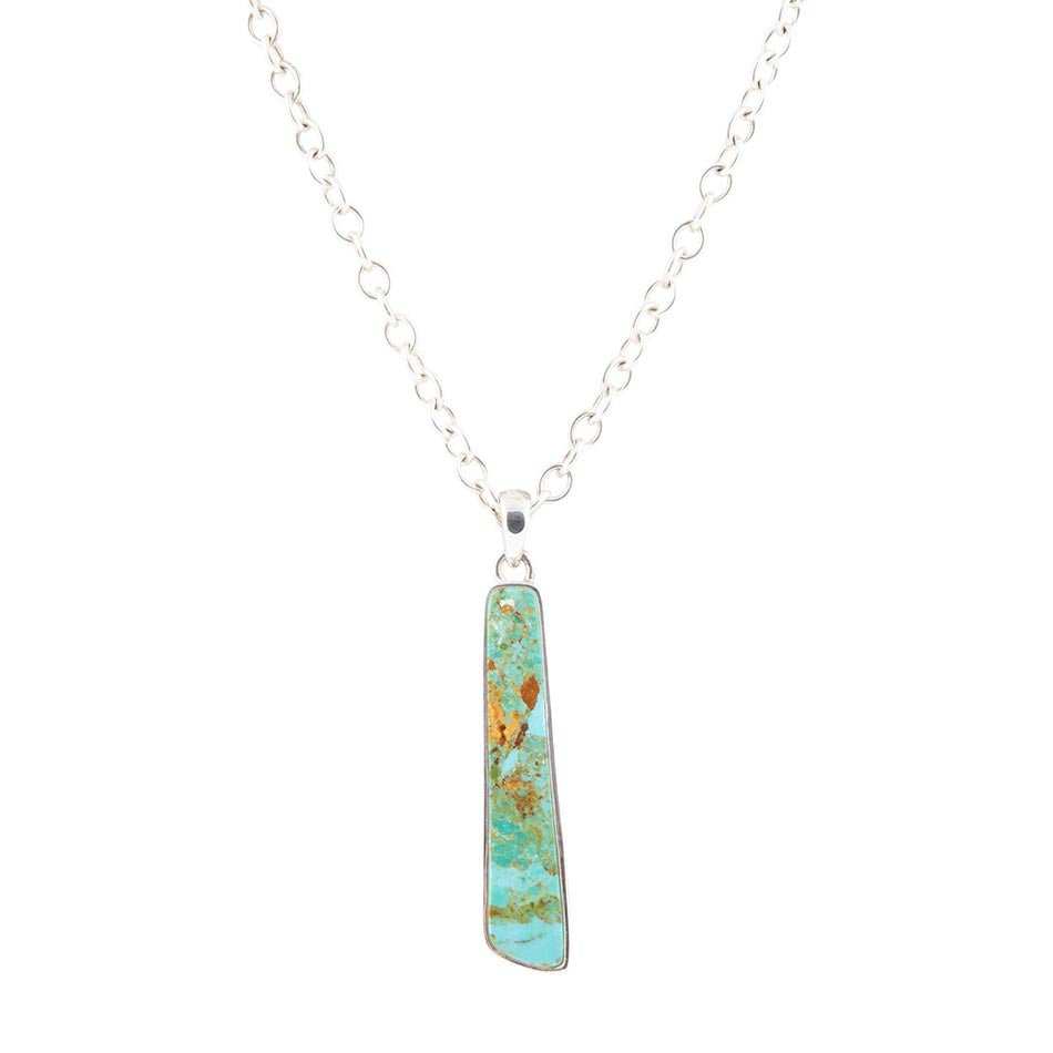 Pueblo Blue Turquoise and Sterling Silver Pendant Necklace - Barse Jewelry - Flyclothing LLC