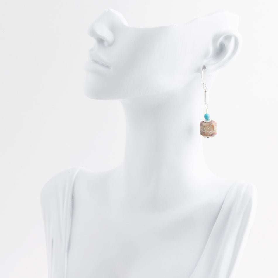 Purple Agate Chucky Sterling Silver Drop Earrings - Barse Jewelry - Flyclothing LLC