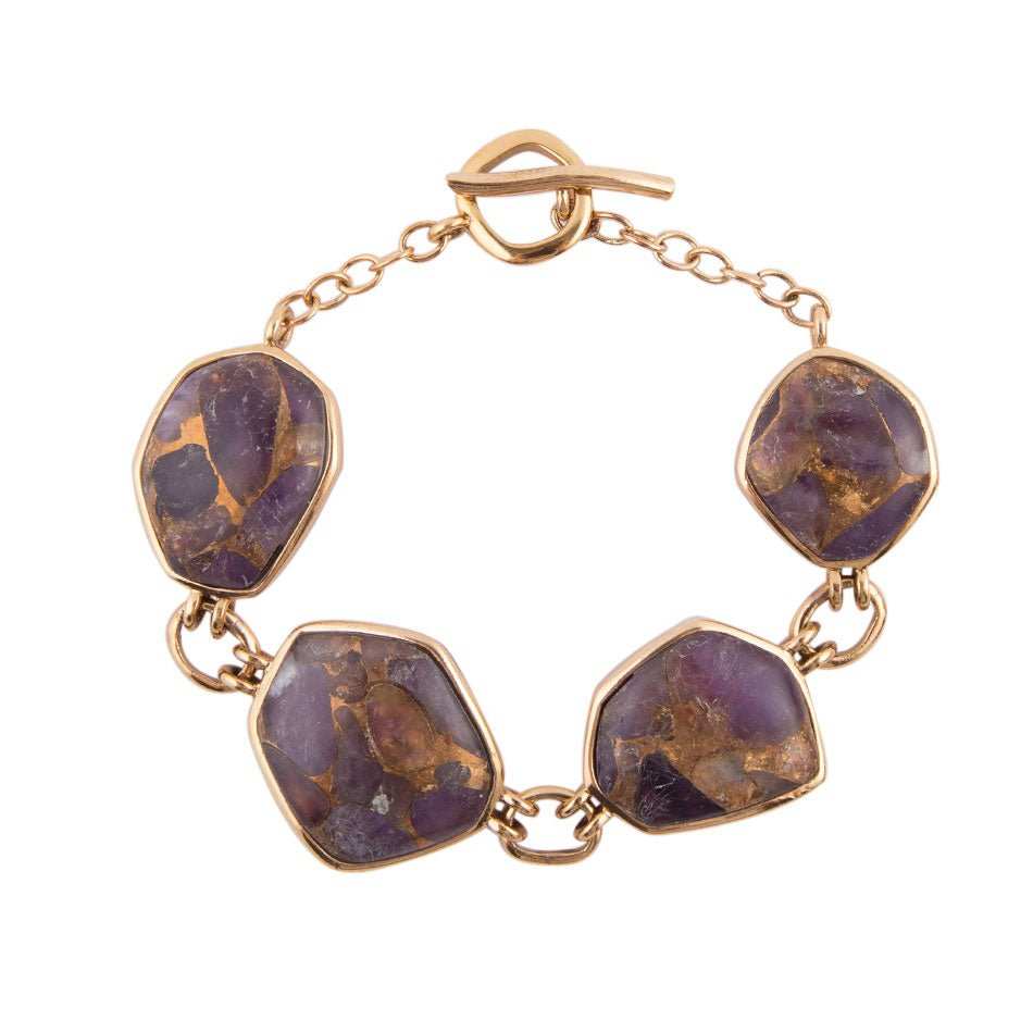 Purple Amethyst Matrix Toggle Bracelet - Barse Jewelry - Flyclothing LLC