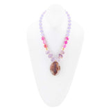 Purple Periwinkle Amethyst and Agate Pendant Necklace - Barse Jewelry - Flyclothing LLC