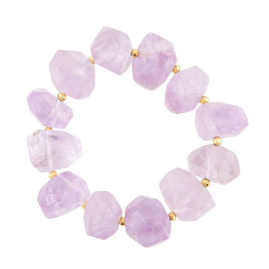 Purple Periwinkle Amethyst Chunky Stretch Bracelet - Barse Jewelry - Flyclothing LLC