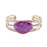 Purple Turquoise Golden Roped Cuff Bracelet - Barse Jewelry - Flyclothing LLC