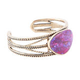 Purple Turquoise Golden Roped Cuff Bracelet - Barse Jewelry - Flyclothing LLC
