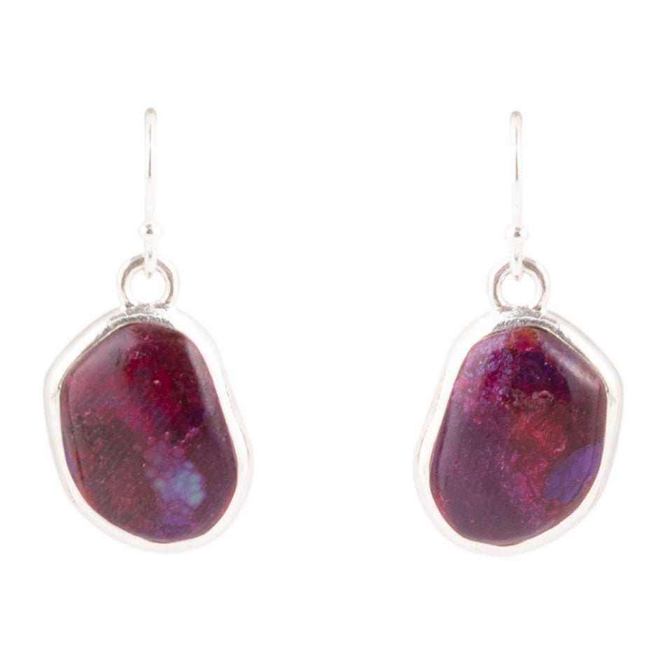 Purple Turquoise Drop Earrings - Sterling Silver - Barse Jewelry - Flyclothing LLC