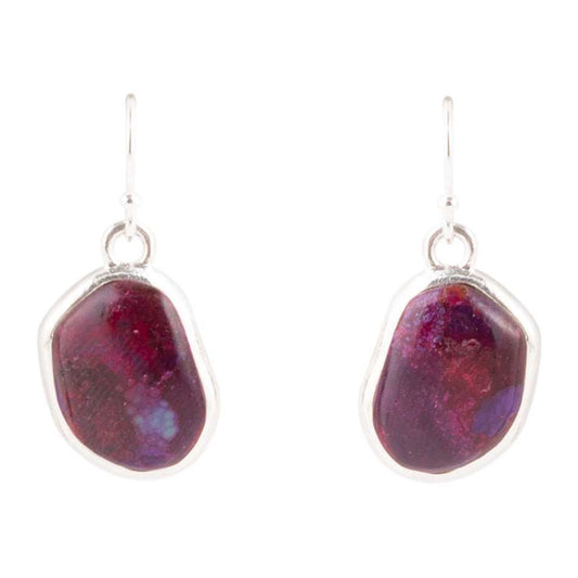 Purple Turquoise Drop Earrings - Sterling Silver - Barse Jewelry - Flyclothing LLC