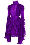Daisy Corsets Purple Velvet & Lace Ruffled Jacket - Daisy Corsets - Flyclothing LLC