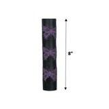 Black Leather Ponytail Wrap purple Butterflies - Unik Just for Bikers - Flyclothing LLC