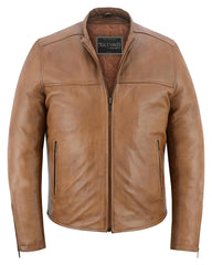 Rustic Stunner Men's Brown Fashion Leather Jacket