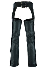 DS447TALL Tall Classic Leather Chaps with Jeans Pockets