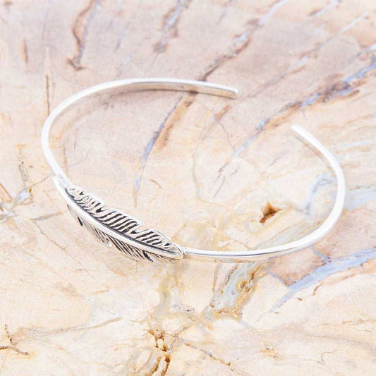 Quill Sterling Feather Cuff Bracelet - Barse Jewelry - Flyclothing LLC
